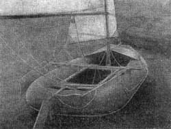 Конструкция раскрепления парусного вооружения на лодке «Айгуль», выполненная Б.Барановым.